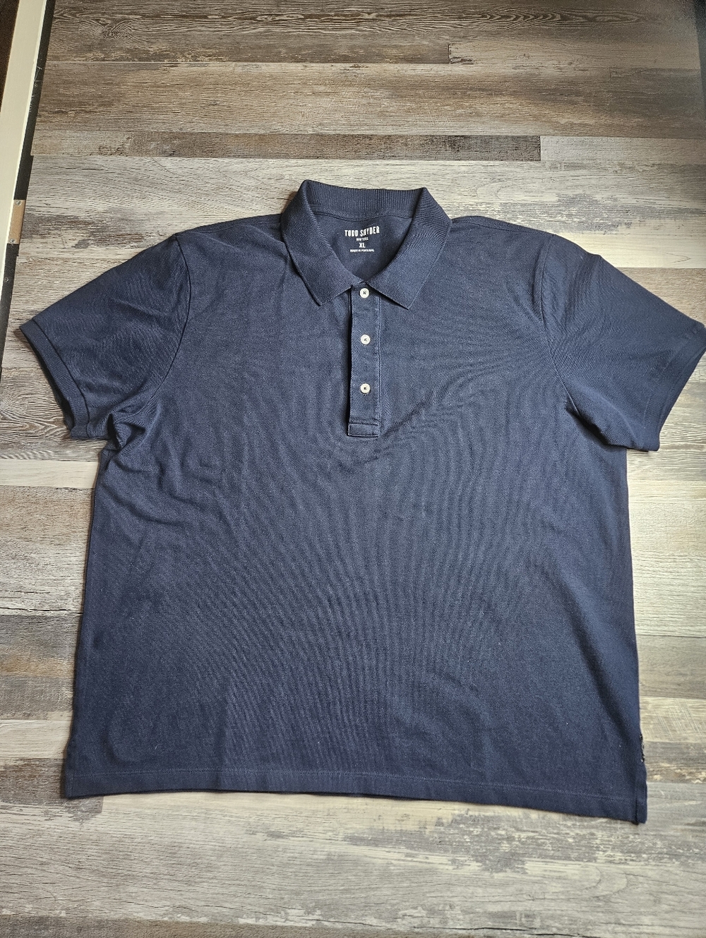 Todd Snyder Men's XL Navy Blue Polo Shirt